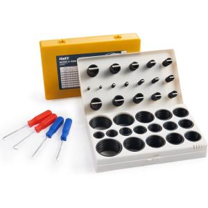 imageOrion Motor Tech 826Piece O Ring Assortment Kit 32 Sizes SAE ampamp Metric O Rings for Plumbing Automotive ampamp Faucet Repair  Nitrile Rubber Rings with Picks ampamp Hooks 2 Casesyellow  white case