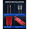imageOrion Motor Tech Wire Connector 2 Pack 50A Wire Harness Plug Kit for 6 to 12 Gauge Cables 12V to 36V Battery Quick Connect Disconnect Set for Car Bike ATV Winches Lifts Motors More Set of 2 Redred