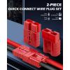 imageOrion Motor Tech Wire Connector 2 Pack 50A Wire Harness Plug Kit for 6 to 12 Gauge Cables 12V to 36V Battery Quick Connect Disconnect Set for Car Bike ATV Winches Lifts Motors More Set of 2 Redred