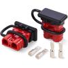 imageOrion Motor Tech Wire Connector 2 Pack 50A Wire Harness Plug Kit for 6 to 12 Gauge Cables 12V to 36V Battery Quick Connect Disconnect Set for Car Bike ATV Winches Lifts Motors More Set of 2 Redred