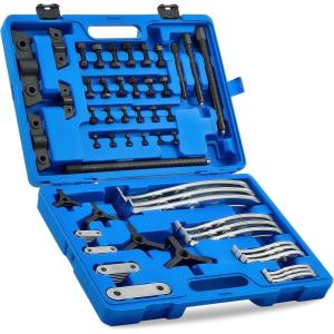 imageOrion Motor Tech Gear Puller Set 3quot 4quot 6quot 8quot Bearing Puller Kit 24pc 2 Jaw ampamp 3 Jaw Gear Puller with Reversible Jaws Heavy Duty Pulley Puller Tool for Pulley Gear Bearing Flywheel Removal