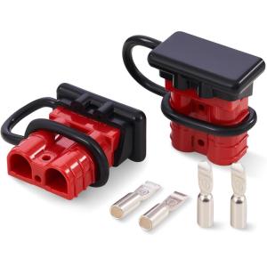 imageOrion Motor Tech Wire Connector 2 Pack 50A Wire Harness Plug Kit for 6 to 12 Gauge Cables 12V to 36V Battery Quick Connect Disconnect Set for Car Bike ATV Winches Lifts Motors More Set of 2 Redred