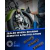 imageOrion Motor Tech Wheel Bearing Puller Tool Kit Compatible with Harley Davidson Motorcycles Wheel Bearing Removal ampamp Installation Tool for 34quot 1quot 25mm Bearings 18pc Harley Wheel Bearing Toolblue