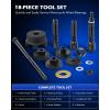 imageOrion Motor Tech Wheel Bearing Puller Tool Kit Compatible with Harley Davidson Motorcycles Wheel Bearing Removal ampamp Installation Tool for 34quot 1quot 25mm Bearings 18pc Harley Wheel Bearing Toolred