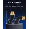 imageOrion Motor Tech 2pcs 34quot NPT Fuel Hose Nozzle Swivel Kit Multi Plane 360 Rotating Fuel Tank Adapter Swivel Coupler Set with Accessories1 PCS 1 NPT