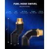 imageOrion Motor Tech 2pcs 34quot NPT Fuel Hose Nozzle Swivel Kit Multi Plane 360 Rotating Fuel Tank Adapter Swivel Coupler Set with Accessories1 PCS 34 NPT