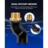 imageOrion Motor Tech 2pcs 34quot NPT Fuel Hose Nozzle Swivel Kit Multi Plane 360 Rotating Fuel Tank Adapter Swivel Coupler Set with Accessories2 PCS 1 NPT