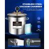 imageOrion Motor Tech 15 Gal Vacuum Chamber with Pump Kit 35 cfm Vacuum Pump and Chamber Kit with Tempered Glass Lid 5 ft Hose Vacuum Degassing Chamber Kit for Stabilizing Wood Degassing Silicone Resin30 Gal