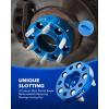 imageOrion Motor Tech Hub Centric 5x1143 Wheel Spacers 1quot Blue Wheel Spacers with M12x15 Studs Compatible with Honda Accord Honda Civic Honda CRV Acura RSX Acura TL 641mm Bore Wheel Spacer Kit 4pcsblue