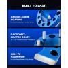 imageOrion Motor Tech 6x55 Wheel Spacers 2 Inch Blue Wheel Spacer Kit with M14x15 Studs Compatible with Chevy Silverado 1500 Chevrolet Tahoe GMC Yukon Suburban 108mm Bore Blue Wheel Spacersblue