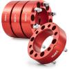 imageOrion Motor Tech 6x55 Wheel Spacers 2 Inch Blue Wheel Spacer Kit with M14x15 Studs Compatible with Chevy Silverado 1500 Chevrolet Tahoe GMC Yukon Suburban 108mm Bore Blue Wheel Spacersred