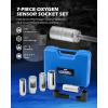 imageOrion Motor Tech 7pc Oxygen Sensor Socket Set 12 ampamp 38 in Drive O2 Sensor Removal Set with 22 mm 27 mm 29 mm Sockets Oxygen Thermal Oil Pressure Sensor Removers for Oil Vacuum Fuel Injector Switch