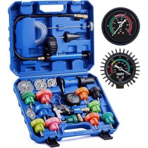 imageOrion Motor Tech Coolant Pressure Tester Kit 26pc Coolant Vacuum Refill Kit with 18 Radiator Adapters Radiator Cooling System Pressure Tester ampamp Filler Kit with Vacuum Pump Vacuum Purge ampamp Refill Tool
