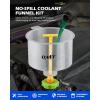 imageOrion Motor Tech No Spill Coolant Funnel Kit 17 Piece Coolant Bleeder Kit with Adapters ampamp Caps Radiator Funnel Set for Easy Coolant Refilling Compatible with GM Ford Universal VehiclesNo Liquid