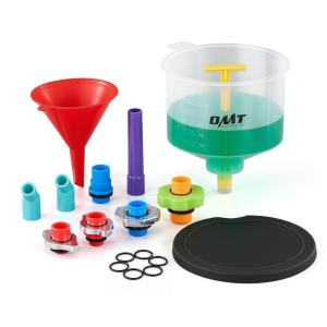imageOrion Motor Tech No Spill Coolant Funnel Kit 17 Piece Coolant Bleeder Kit with Adapters ampamp Caps Radiator Funnel Set for Easy Coolant Refilling Compatible with GM Ford Universal VehiclesNo Liquid