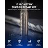 imageOrion Motor Tech 344pc Thread Repair Kit SAE and Metric Helicoil Repair Kit with HSS Drill Bits Taps Inserts Auto Rethreading Restorer Tool Kit in 14 516 38 716 12 amp M5 M6 M8 M10 M12 SizesMetric Set