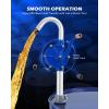 imageOrion Motor Tech 55 Gallon Drum Pump Hand Crank Fuel Transfer Pump for 15 to 55 Gallon Drums Heavy Duty Aluminum Alloy Barrel Pump with 394 Discharge Hose for Non Corrosive Fluids Diesel KeroseneBlue