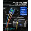 imageOrion Motor Tech A2L AC Vacuum Pump and Digital Gauge Set for R1234yf R32 R134a R410A System Digital HVAC Gauges with 35 cfm Sparkless Vacuum Pump R134a R1234yf Quick Couplers Can Taps Hoses