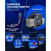 imageOrion Motor Tech A2L AC Vacuum Pump and Digital Gauge Set for R1234yf R32 R134a R410A System Digital HVAC Gauges with 35 cfm Sparkless Vacuum Pump R134a R1234yf Quick Couplers Can Taps Hoses