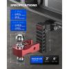 imageOrion Motor Tech Adjustable Trailer Hitch for 25 in Receiver DualBall Mount Tow Hitch with 8 DropRise 2 amp 2516 Balls Drop Hitch with Locking Pins for Class IV V Vehicles 800018500 GTW Red2 Shank  6 Drop