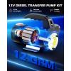 imageOrion Motor Tech Fuel Transfer Pump 32GPM Electric Gas Can Pump 51 Hose AutoShutoff Nozzle USBC amp AA Battery NO BATTERIES INCLUDED Powered 4 Adapters for Gasoline Diesel Kerosene Blue12GPM Diesel Pump Kit with Case
