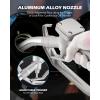 imageOrion Motor Tech Fuel Transfer Pump 32GPM Electric Gas Can Pump 51 Hose AutoShutoff Nozzle USBC amp AA Battery NO BATTERIES INCLUDED Powered 4 Adapters for Gasoline Diesel Kerosene Blue12GPM Diesel Pump Kit