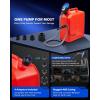imageOrion Motor Tech Fuel Transfer Pump 32GPM Electric Gas Can Pump 51 Hose AutoShutoff Nozzle USBC amp AA Battery NO BATTERIES INCLUDED Powered 4 Adapters for Gasoline Diesel Kerosene Blue32GPM Cordless Gas Pump Kit  Blue