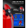imageOrion Motor Tech Fuel Transfer Pump 32GPM Electric Gas Can Pump 51 Hose AutoShutoff Nozzle USBC amp AA Battery NO BATTERIES INCLUDED Powered 4 Adapters for Gasoline Diesel Kerosene Blue32GPM Cordless Gas Pump Kit  Red