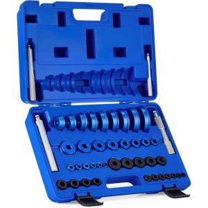 imageOrion Motor Tech Bearing Press Kit 43pc Bearing Race and Seal Driver Set Seal Installer Kit with 23 Metric amp 16 SAE Adapters Bushing Driver Set with 4 Handles for Bearing Installation