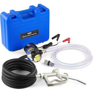 imageOrion Motor Tech Diesel Transfer Pump Kit 12V Fuel Transfer Pump Kit with Nozzle amp Hoses Portable Electric Fuel Pump for Kerosene Diesel with Carry Case Automotive Self Priming Oil Extractorwith Nozzle Hoses  Carry Case