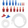 imageOrion Motor Tech Master Cylinder Bleeder Kit Compatible with 14151 31pc Complete Brake Bleeder Tool Kit with SAE amp Metric Fittings 22 in Clear Hose Clips and PTFE Tape Universal FitStandard