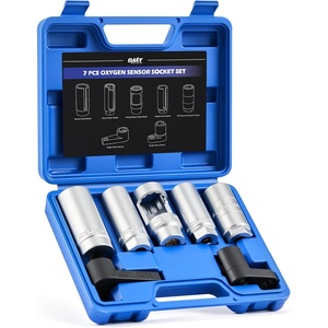 image:imageOrion Motor Tech 12pc Oxygen Sensor Socket Set O2 Sensor Removal Tool and Thread Chaser Set with 22mm 27mm 29mm 78 1116 Sockets 12 38 Drive for Oil Pressure Vacuum Thermal Oxygen Sensors7 Pcs