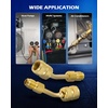 image:imageOrion Motor Tech R410a Adapter 516 Female to 14 Male Air Conditioner amp Hose Connectors for R410a Refrigerant Mini Split HVAC Recharging amp More Set of 4 Angled AdaptersR410a