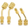 image:imageOrion Motor Tech R410a Adapter 516 Female to 14 Male Air Conditioner amp Hose Connectors for R410a Refrigerant Mini Split HVAC Recharging amp More Set of 4 Angled AdaptersR410a