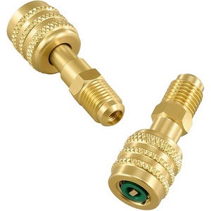image:imageOrion Motor Tech R410a Adapter 516 Female to 14 Male Air Conditioner amp Hose Connectors for R410a Refrigerant Mini Split HVAC Recharging amp More Set of 4 Angled AdaptersR32  R454B