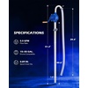 image:imageOMT 55 Gallon Drum Pump Lever Action Barrel Pump for 15 to 55 gal Drums  Heavy Duty Barrel Hand Pump with Telescoping Suction Tube Transferring Heating Oil Motor Oil Transmission FluidBlue Rotary Action Aluminum Pump