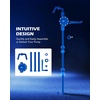 image:imageOMT 55 Gallon Drum Pump Lever Action Barrel Pump for 15 to 55 gal Drums  Heavy Duty Barrel Hand Pump with Telescoping Suction Tube Transferring Heating Oil Motor Oil Transmission FluidBlue Rotary Action Reinforced PP Pump