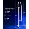image:imageOMT 55 Gallon Drum Pump Lever Action Barrel Pump for 15 to 55 gal Drums  Heavy Duty Barrel Hand Pump with Telescoping Suction Tube Transferring Heating Oil Motor Oil Transmission FluidBlack Rotary Action Aluminum Pump