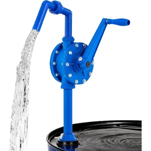 image:imageOMT 55 Gallon Drum Pump Lever Action Barrel Pump for 15 to 55 gal Drums  Heavy Duty Barrel Hand Pump with Telescoping Suction Tube Transferring Heating Oil Motor Oil Transmission FluidBlue Rotary Action Reinforced PP Pump