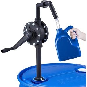 image:imageOMT 55 Gallon Drum Pump Lever Action Barrel Pump for 15 to 55 gal Drums  Heavy Duty Barrel Hand Pump with Telescoping Suction Tube Transferring Heating Oil Motor Oil Transmission FluidBlack Rotary Action Reinforced Pp Pump