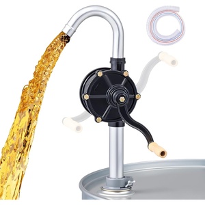 image:imageOMT 55 Gallon Drum Pump Lever Action Barrel Pump for 15 to 55 gal Drums  Heavy Duty Barrel Hand Pump with Telescoping Suction Tube Transferring Heating Oil Motor Oil Transmission FluidBlack Rotary Action Aluminum Pump