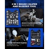 image:imageOMT 2 in 1 Brake Caliper Compression Tool amp Radiator Fluid Bleeder Kit  Handheld Vacuum Pump Brake Bleeder Tool Set Disc Brake Pad Service Tool with Thrust Bolt Retaining Plates amp 18 AdaptersBlack