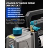 image:imageOMT 5 Gal Vacuum Chamber amp 35 CFM Pump Kit for Resin Degas Blue  Safe Overheat Protection 14HP Pump Pulls to 375 Microns SS Pot with 05 Tempered Glass Lid 5ft Hose IncludedBlack