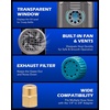 image:imageOMT 5 Gal Vacuum Chamber amp 35 CFM Pump Kit for Resin Degas Blue  Safe Overheat Protection 14HP Pump Pulls to 375 Microns SS Pot with 05 Tempered Glass Lid 5ft Hose IncludedBlack