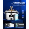 image:imageOMT 5 Gal Vacuum Chamber amp 35 CFM Pump Kit for Resin Degas Blue  Safe Overheat Protection 14HP Pump Pulls to 375 Microns SS Pot with 05 Tempered Glass Lid 5ft Hose IncludedBlack