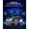 image:imageOMT 5 Gal Vacuum Chamber amp 35 CFM Pump Kit for Resin Degas Blue  Safe Overheat Protection 14HP Pump Pulls to 375 Microns SS Pot with 05 Tempered Glass Lid 5ft Hose IncludedBlack