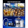 image:imageOMT 5 Gal Vacuum Chamber amp 35 CFM Pump Kit for Resin Degas Blue  Safe Overheat Protection 14HP Pump Pulls to 375 Microns SS Pot with 05 Tempered Glass Lid 5ft Hose IncludedBlue