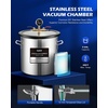 image:imageOMT 5 Gal Vacuum Chamber amp 35 CFM Pump Kit for Resin Degas Blue  Safe Overheat Protection 14HP Pump Pulls to 375 Microns SS Pot with 05 Tempered Glass Lid 5ft Hose IncludedBlack