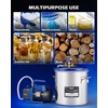 image:imageOMT 5 Gal Vacuum Chamber amp 35 CFM Pump Kit for Resin Degas Blue  Safe Overheat Protection 14HP Pump Pulls to 375 Microns SS Pot with 05 Tempered Glass Lid 5ft Hose IncludedBlue