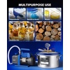 image:imageOMT 5 Gal Vacuum Chamber amp 35 CFM Pump Kit for Resin Degas Blue  Safe Overheat Protection 14HP Pump Pulls to 375 Microns SS Pot with 05 Tempered Glass Lid 5ft Hose IncludedBlue